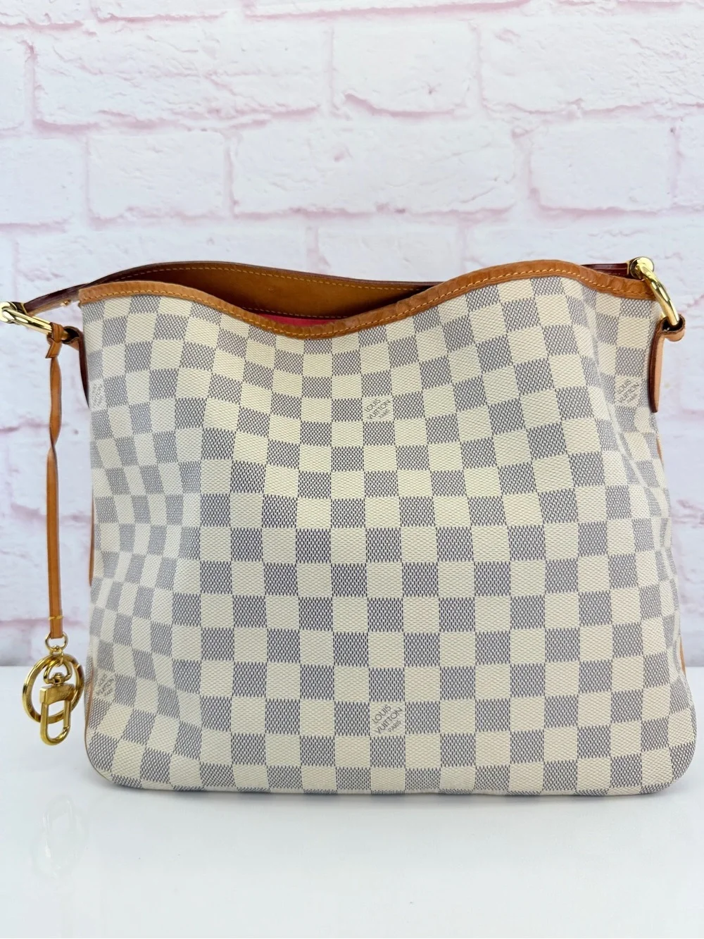 Louis Vuitton Damier Azur Delightful PM Pink